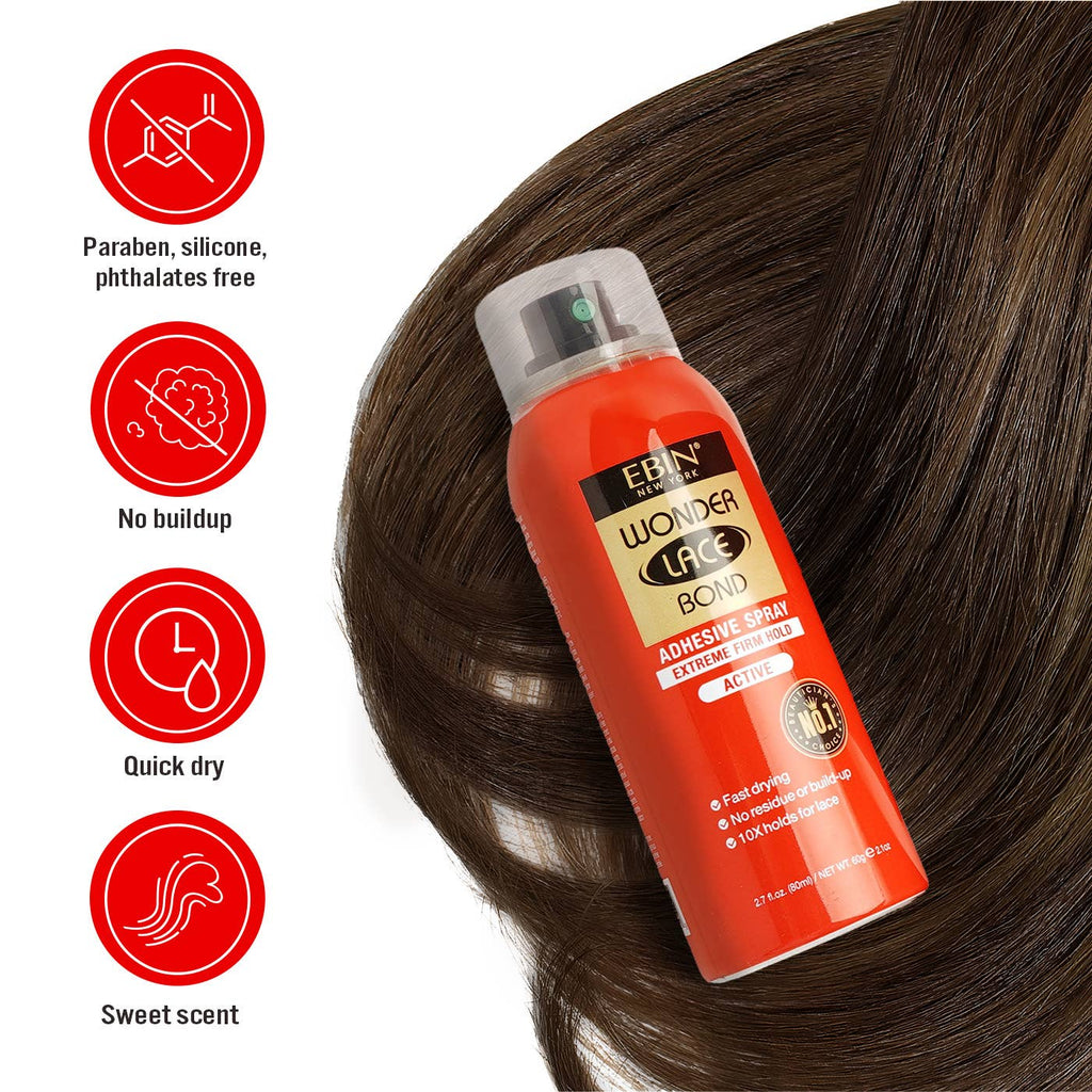 Spray adhésif pour perruque Wonder Lace Bond - Maintien extrême