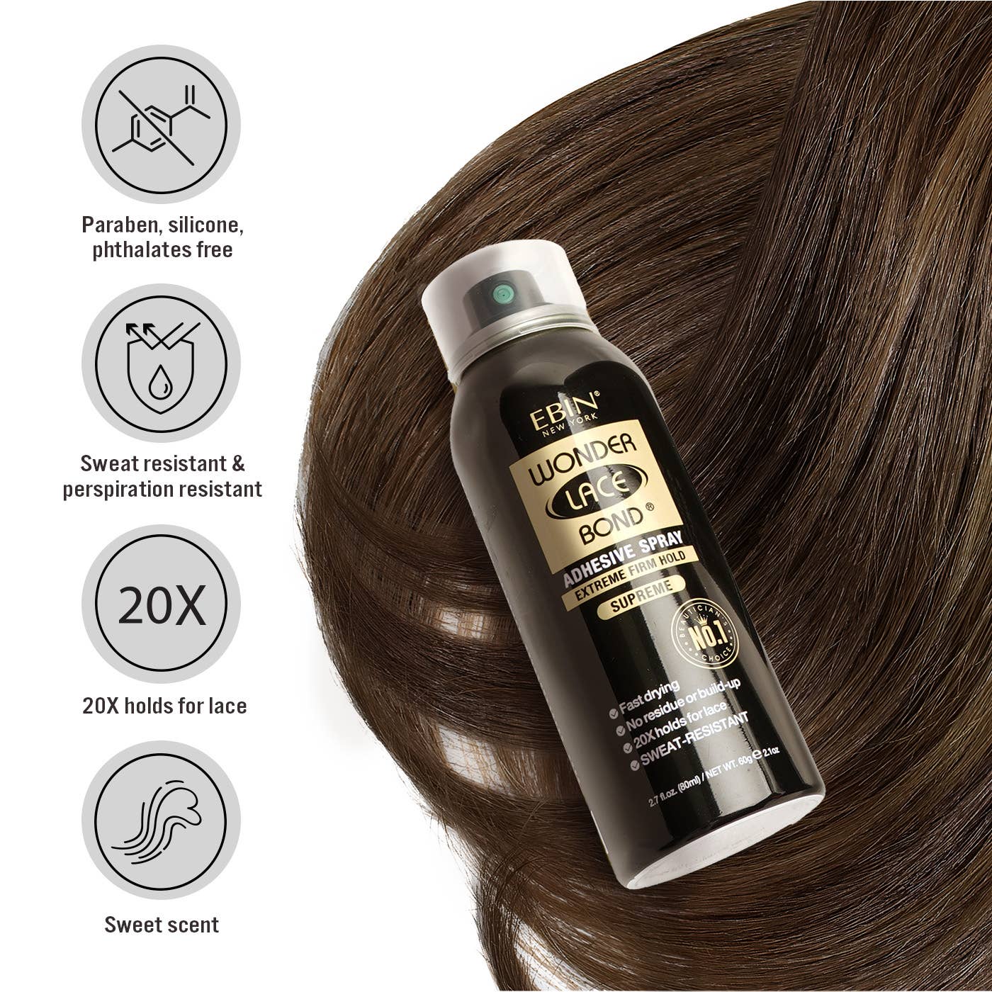 Wonder Lace Bond Spray Adhésif pour Perruque - Suprême
